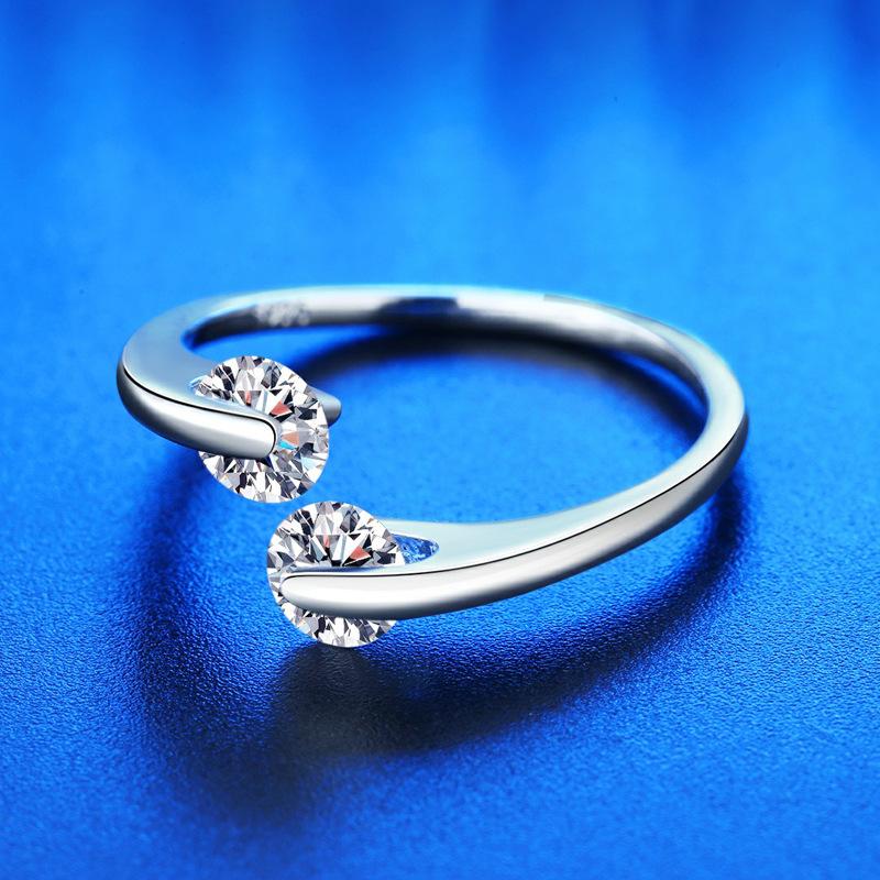 韩版双钻戒指女