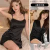 Pijama Sexy de Satén de Seda Miaosi de Mariposa para Mujer Verano y Otoño Delgada Encaje Falda con Tirantes Ropa de Casa Venta al por Mayor A211