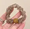 Elástico de cabelo moderno em organza com strass, simples e elegante; faixa de cabeça preta de alta elasticidade; novo acessório de cabelo em rede