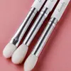 Set Personalizado de 6 Brochas para Sombras de Ojos Blancas Portátiles Pincel para Detalle de Ojos Pincel Mezclador Herramienta de Belleza Suave