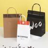 Bolsa de embalaje para té con leche, portavasos de café personalizado, bolsa para una taza, taza doble, bolsa para cuatro tazas, bolsa de papel kraft plegable para llevar, logotipo