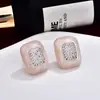 Nuevos Pendientes de Resina Jelly para Primavera/Verano 2026 con Circonita Microincrustada, Diseño Irregular de Moda Exquisito Versátil Accesorios para Orejas