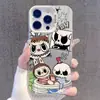 Funda para Teléfono Móvil Apple Labubu Té de Leche Transfronterizo Adecuada para iPhone 15 Pro Max/14/13/11 XS Max Color Plata 16