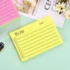 Notas adhesivas de colores fluorescentes con líneas, en stock, transfronterizas para planificación de estudios, uso de oficina, desprendibles, blocs de notas reutilizables