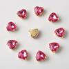 Diamantes de imitación de color corazón de 10 mm para coser a mano, accesorios para el cabello, ropa, calzado y decoración.