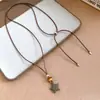 Colar de resina com zircônia em formato de coração, flor, estrela, geométrico estilo coreano, corrente para suéter de luxo leve, acessório moderno e elegante