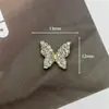 Acessórios Elegantes de Borboleta em Liga Metálica Cravejados com Diamantes, Detalhes de Pérolas, Presilhas de Cabelo Feitas à Mão, Materiais DIY para Roupas e Bolsas, Materiais para Brincos