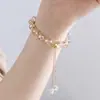 Original 0.8mm Pedra de Cristal Grande Multifacetada Estilo Chinês Étnico Dinastia Han Pulseira Combinando Não Desbota Fornecimento Atacado