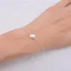 Nuevos Productos Transfronterizos Europeos y Americanos, Pulsera de Cadena Sencilla de Perla Única a la Moda, Joyería de Mano con Diseño Elegante para Mujeres
