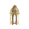 Estilo Europeu Arte em Ferro Marroquina Suporte de Velas Dourado Lanterna Halloween Natal Ornamento Decorativo Vintage Estilo Marroquino