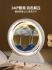 Adorno Creativo de Reloj de Arena con Pintura de Arena Movediza para Sala de Estar, Mueble de TV, Aparador de Vinos, Decoración del Hogar de Lujo Ligero, Regalo para Escritorio de Oficina