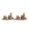 Castelo Estilo Ocidental de Latão Puro, Grande Muralha, Decoração de Micro Paisagem de Aquário Vintage, Artesanato de Animal de Chá para Mesa, Ornamento de Cobre