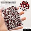 Tendencia de Internet Año Nuevo Tamaño Mini Diamante Rojo Grande Forma Plana Arte de Uñas de Novia Súper Flash Decoración de Uñas de Pedrería