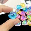Corazón Fantasma Cristal Tridimensional Color Gema Infantil Hecho a Mano DIY Collar Cuerda para Teléfono Móvil Llavero Accesorios Acrílico