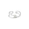 Anillo de apertura de perla de imitación de alta calidad con diseño de nicho de estilo coreano para mujer, verano 2024, nueva moda, dedo índice distintivo