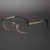 Armazón de gafas cuadrado ultraligero de titanio puro para rostros grandes, ensanchado, línea de cejas de titanio puro de lujo ligero, armazón de alta gama SH0078