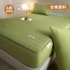 Capa de Cama de Algodão Acolchoada de Algodão Espessada Capa de Cama Simples Atmosférica Protetor de Colchão para Quatro Estações Antiderrapante à Prova de Poeira Capa de Cama