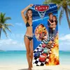 Toalla de Playa para Niños con Temática de Dibujos Animados Cars Mcqueen Toalla de Playa para la Costa Toalla de Baño de Microfibra