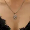 Colar de Halloween para Mulheres Teia de Aranha Escura Aranha Caveira Mão Fantasma Pingente Corrente para Clavícula Joias Transfronteiriças Europeias e Americanas