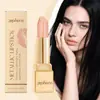 Batom Cremoso Metálico Zephoco Cuidado com os Lábios Leve Hidratante Colorido Brilhante Damasco Claro Maquiagem Labial