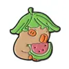 Estilo de Dibujo Animado Juguetón Capibara Insignia de Capibara Exquisito Patrón de Sandía Estanque de Loto Rana Broche de Verano Pequeño Regalo