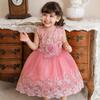 AliExpress Ebay Vestido de Niña Lentejuelas Bordado Tridimensional Vestido Tutú Encaje Malla Vestido de Princesa Vestido de Dama de Honor Vestido de Boda
