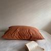 Estilo Medieval Color Sólido Producto Único Algodón Puro Funda de Almohada Par de Almohadas Cuero Pieza Única 48X74Cm Funda de Almohada para Dormitorio