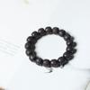 Pulsera de ébano con tallado exquisito, seis palabras mantra, sándalo morado, nube auspiciosa, cuentas de Buda, ébano, étnico retro, estilo nacional, pulsera