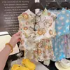 [Personalizado] Conjunto de Chaleco de Algodón y Seda para Niños, Nuevo Estilo de Verano, Conjunto de Dos Piezas de Camiseta sin Mangas y Shorts para Niños y Niñas, Estilo Delgado
