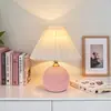 [Transfronterizo] Lámpara de mesa color crema famosa en Internet, luz ambiental creativa estilo dormitorio, textura plisada, luz nocturna de lujo ligero, lámpara de mesita de noche, diseño de medusa