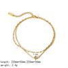 Nuevo Collar de Acero de Titanio con Zirconia de Oro de 18k Ins de Alto Grado Lujo Ligero con Incrustaciones de Diamantes Cadena Clavicular de Acero Inoxidable Traje de Joyería