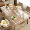 Protetor de Mesa Espesso, À Prova de Óleo, À Prova d'Água, Resistente ao Calor, Protetor de Mesa de Vidro Macio, Toalha de Mesa de PVC Lavável, Toalha de Mesa Transparente Cortável