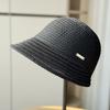 Nuevo Sombrero de Pescador Transpirable de Punto para Primavera y Verano Estilo Coreano para Mujer Sencillo Versátil para Mostrar la Cara Sombrero Pequeño de Sol Plegable Sombrero Cubeta