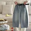 Roupas Infantis Coreanas para Meninas 2026 Primavera/Outono Novo Jeans Solto Estilo Coreano Bebê Estiloso Casual Faca Torta