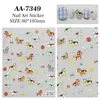 Pegatinas Originales para Uñas de Pony con Patrón de Tela Estampada 5D en Relieve Creativas para Uñas de Pony DIY Accesorios Estilo Aa