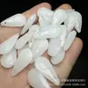 Cristal de vidro esculpido branco 22 x 12 formato gota joias diy brincos feitos à mão pingente acessórios de cabelo atacado