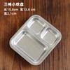 Plato para Barbacoa estilo Coreano 304 con Plato de Sabores de Tres Compartimentos Drenaje Plato para Dumplings Plato Picante Plato para Barbacoa Plato para Bistec