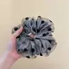Goma para el pelo de lunares de doble capa, Accesorio para el pelo de organza para mujer, Cuerda para el pelo elegante tipo red, Estilo perezoso para coleta