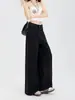 Jeans de Trabajo de Pierna Ancha Negros para Mujer 2026 Nuevo Estilo Primavera/Otoño Petite Adelgazantes de Gama Alta Pantalones Rectos de Pierna Larga hasta el Suelo