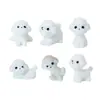 Paisaje Micro Transfronterizo Creativo Simulación Oso de Peluche Blanco Decoración DIY Accesorio Colgante Adorno Mini de Escritorio