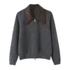 Ins estilo europeo y americano transfronterizo 2026 nueva moda elegante Amazon para mujer al por mayor cardigan de punto patchwork para ir al trabajo