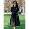 Vestido casual fresco y elegante de manga corta para mujer, nueva colección verano 2026, talla grande, corte holgado, adelgazante, vestido largo línea A