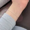 Pulsera de Hueso de Serpiente de Plata de Ley S925 Ultra Fina Moda Minimalista Versátil Elegante para el Trabajo Estilo Coreano Ins Joyería Apilable