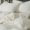 Juego de Cuatro Piezas de Algodón Lavado Estilo Japonés Clase A, Funda Nórdica Blanca Pura Estilo Casa de Huéspedes, Sábana, Ropa de Cama para Dormir de Bebé