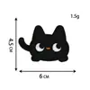 Parche Bordado de Gatito Negro de Dibujos Animados Lindos para Ropa, Parche Negro Autoadhesivo para Reparación de Ropa