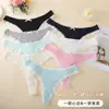 Tanga Popular de Costilla Transfronterizo con Encaje de Moño, Algodón Puro, Transpirable y Sexy T-Pants para Mujer, Venta al por Mayor