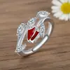 Anillo de Alta Gama Krr-03 Incrustado de Diamantes Transfronterizo para Mujer, Joyería Versátil de Estilo Europeo y Americano, Anillo Abierto Ajustable