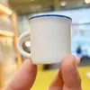 Yue Rui Mini Taza para Uñas Pequeña Tradicional Imitación Esmalte Taza Nostálgica Retro Revolucionaria Mao Taza de Té Pequeña para Niños