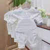 Estilo Nuevo Otoño e Invierno 33004 Cintura Alta Protección de Vientre Línea A Sin Varillas 100% Algodón Puro Conjunto Separado para Bebé Conjunto de Ropa de Otoño para Bebé