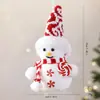 Novo ornamento de brinquedo de boneco de neve de pelúcia tricotado transfronteiriço, decoração de Natal, adereço de decoração para vitrine